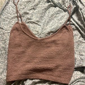 Garage oversized pink soft tank top